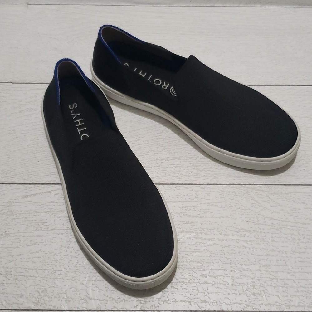 Rothys 6.5 black stretch woman loafers